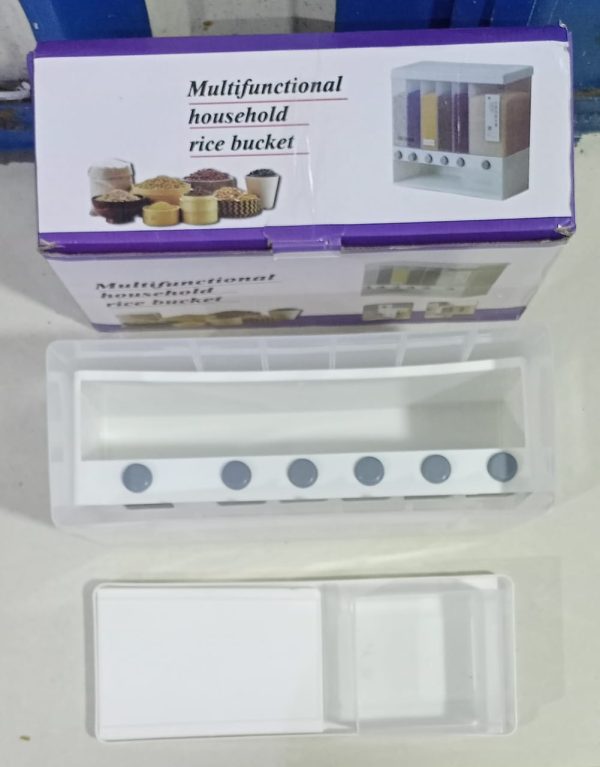 6 Grid Kitchen Dry Food Dispenser Beans