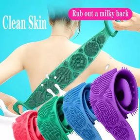 Silicone Back Scrubber Bath Belt, Bath Scrubber (random Color)